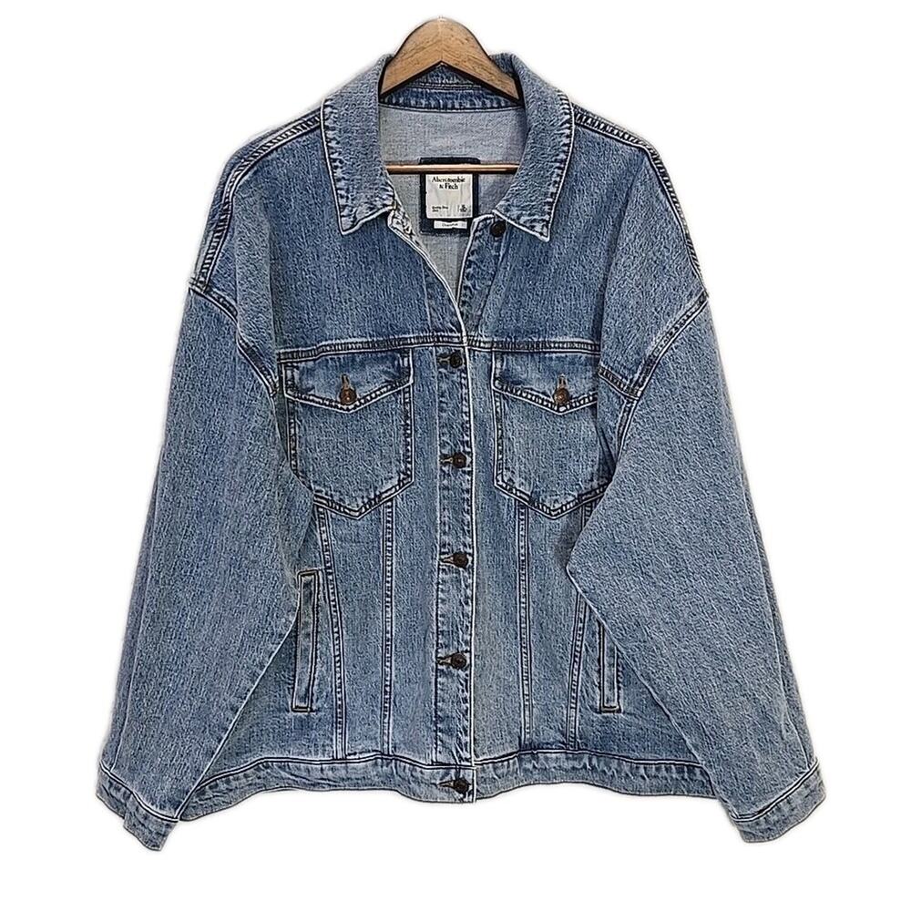 Abercrombie & Fitch Light Blue Denim Jean Jacket